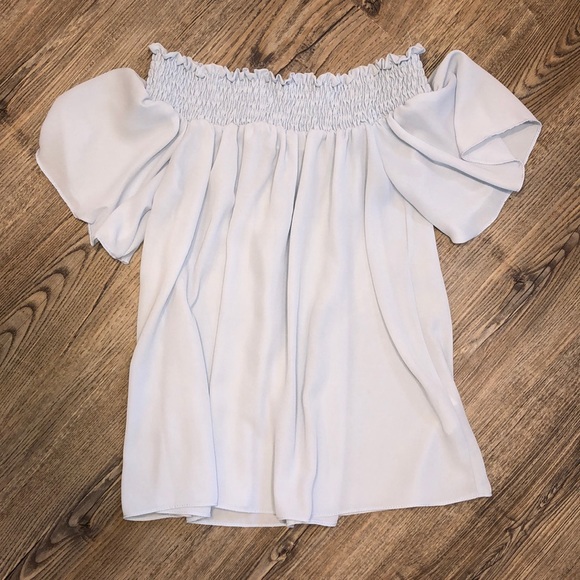 Moa Moa Tops - Moa Moa Off the Shoulder Sheer Blouse - Sz Small